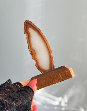 Natural  Slice Agate Stone Piece - Raw Shape