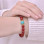 Multi Stone Bracelet , 8mm Red Agate & Turquoise Bracelet