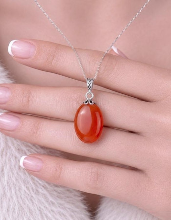 925 Silver Natural Yemeni Agate Pendant