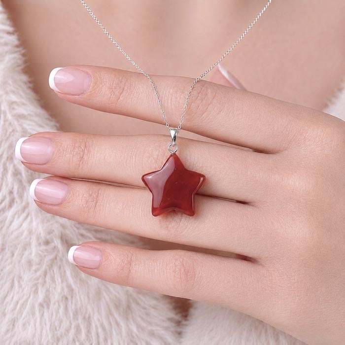 925 Silver Natural Agate Pendant