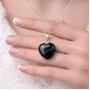 925 Silver Natural Black Agate Stone Pendant