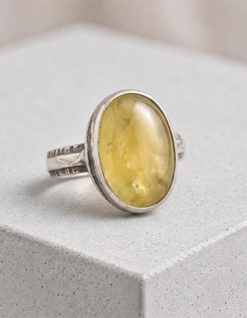 925 Silver Natural Baltic Amber Ring