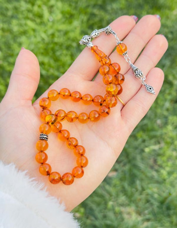 8mm Doğal Baltik Kehribar Tesbih
