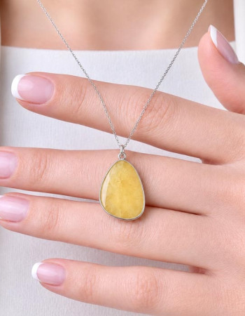 925 Silver Natural Baltic Amber Pendant
