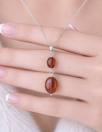 925 Silver Natural Baltic Amber Pendant