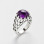 925 Silver Natural Amethyst Stone Ring - Men Ring