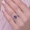 925 Silver Natural Amethyst Stone Ring - Oval Shape