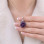 925 Silver Natural Amethyst Pendant - Raw Shape