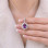 925 Silver Natural Amethyst Neklcace - No: 9000