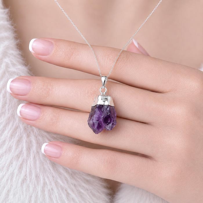 Natural Amethyst Stone Pendant