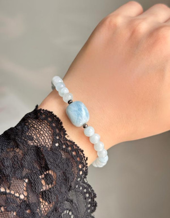 6mm Natural Aquamarine Bracelet
