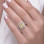 925 Sterling Silver Citrine Stone Ring - Zircon Around
