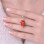 925 Silver Natural Red Coral Pendant