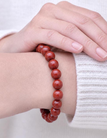 8mm Natural Red Jasper Bracelet