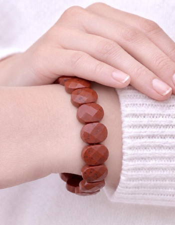 Natural Red Jasper Bracelet - Special Cut