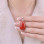 925 Sterling Silver Natural Red Jasper Pendant - Drop Natural Shape