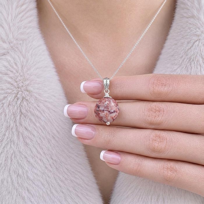 925 Silver Natural Jasper Pendant
