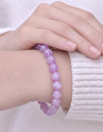8mm Natural Kunzite Stone Bracelet - No : BR0900
