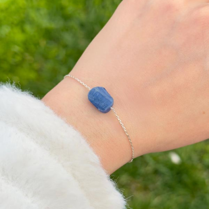 8mm Natural Kyanite  Bracelet - NO:25001