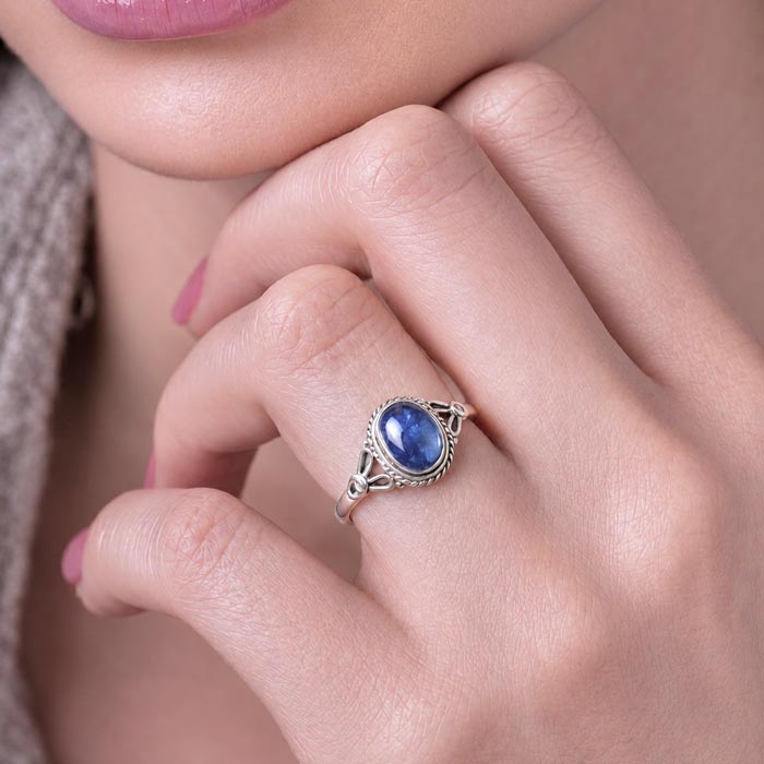 925 Silver Kyanite Stone Ring