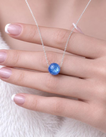 925 Silver Blue Kyanite Stone Pendant