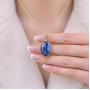 925 Silver Blue Kyanite Stone Pendant