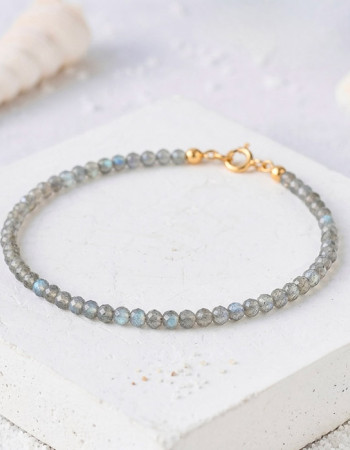 4 mm Labradorite Stone Bracelet - No : BR004