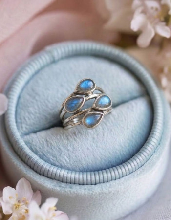 925 Silver Labradorite Stone Ring