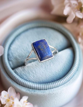 925 Silver Natural Lapis Lazuli Ring
