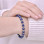 925 Sterling Silver Bracelet , 925 Sterling Silver 6mm Natural Lapis Lazuli Bracelet