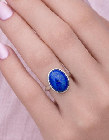 925 Ayar Gümüs  Lapis Lazuli Taşi Yüzük