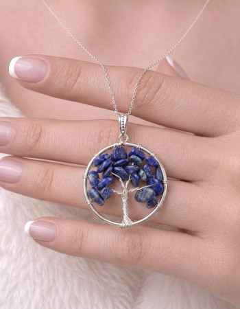 Natural Lapis Lazuli Pendant - Tree Of life