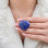 925 Ayar Gümüs  Lapis Lazuli Taşi Kolye