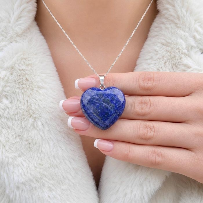 925 Ayar Gümüs  Lapis Lazuli Taşi Kolye