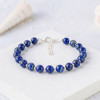 925 Ayar Gümüş 6mm Lapis Lazuli Bileklik