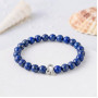 6mm Doğal Lapis Lazuli Bileklik - Bilekliğe Burç Eklenebilir