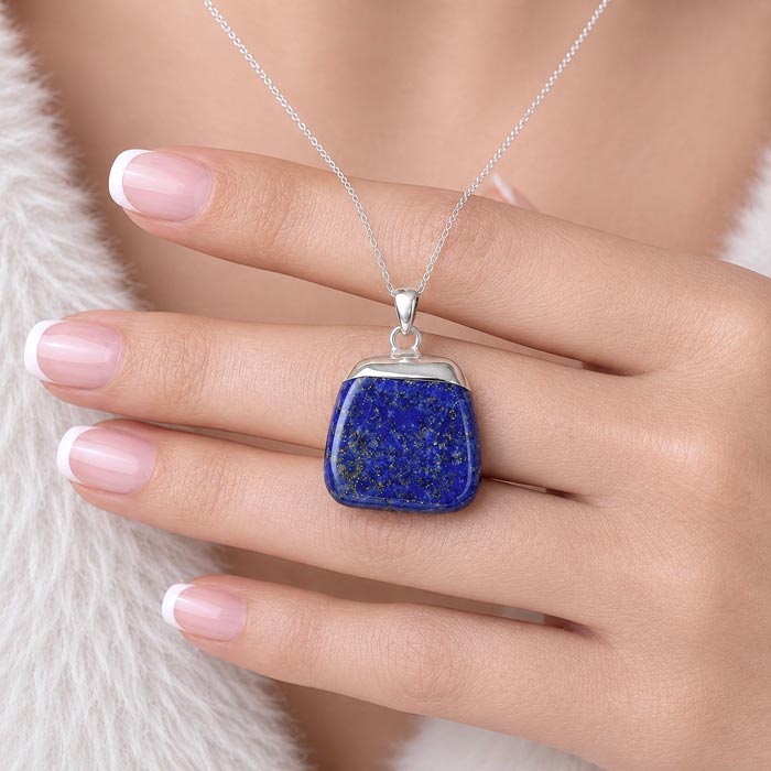 925 Silver Natural Lapis Lazuli Pendant