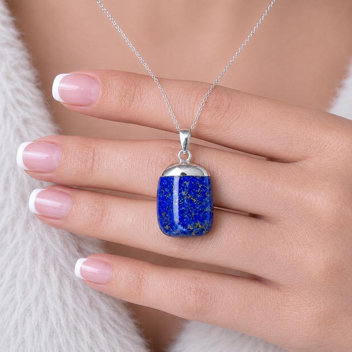 925 Silver Natural Lapis Lazuli Pendant