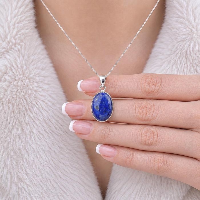 925 Silver Natural Lapis Lazuli Pendant