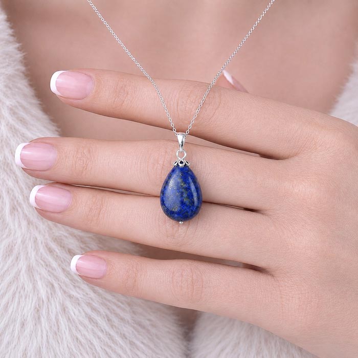 925 Silver Natural Lapis Lazuli Pendant