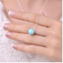 925 Silver Natural Larimar Stone Pendant