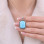 925 Silver Natural Larimar Stone Pendant