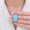 925 Silver Natural Larimar Stone Pendant