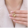 925 Silver Natural Lemon Quartz Pendant