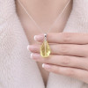 925 Silver Natural Lemon Quartz Pendant