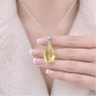 925 Silver Natural Lemon Quartz Pendant