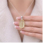 925 Silver Natural Lemon Quartz Pendant