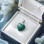 925 Silver Malachite Stone Pendant -  Heart Shape