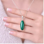 925 Silver Malachite Stone Pendant