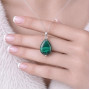 925 Silver Malachite Stone Pendant